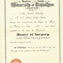 Dr. Tanusree Master of Surgery
